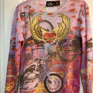WOMENS HARLEY DAVIDSON  BLOUSE XL  MADE USA